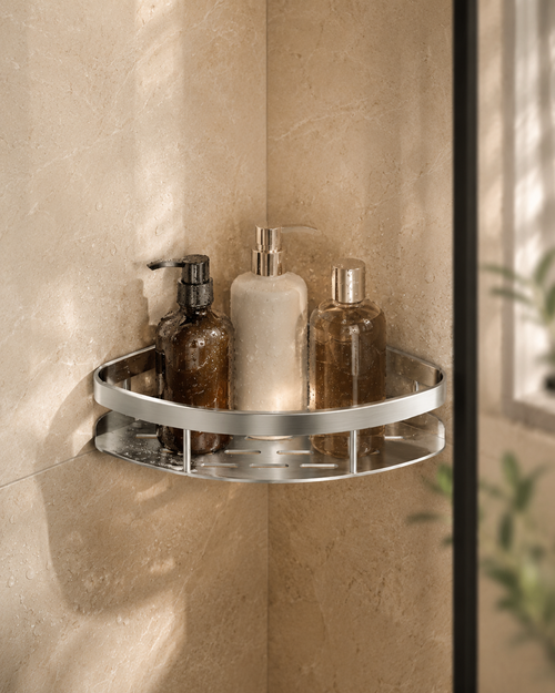 Étagère de Douche d’Angle Élégance — Sans Perçage