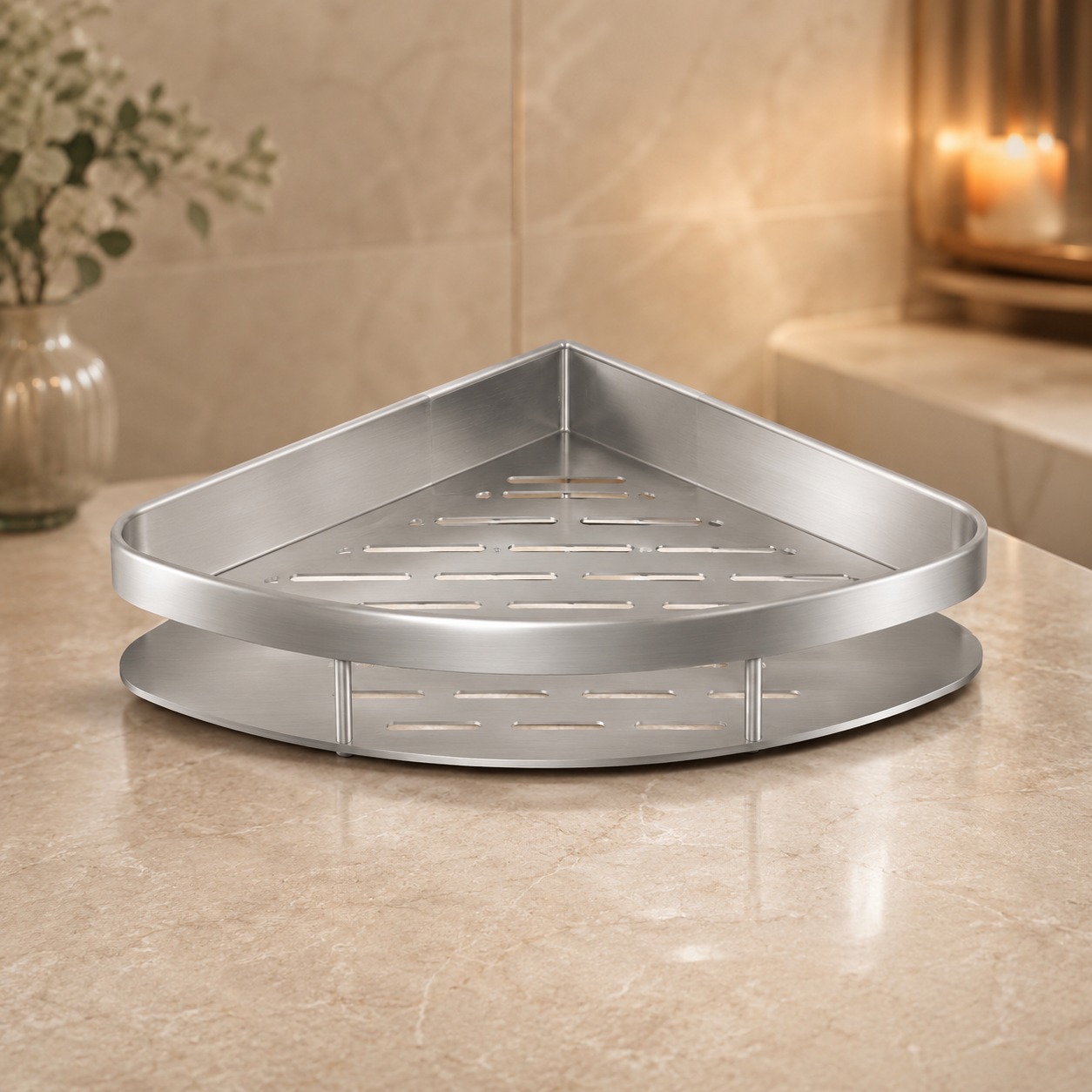 Étagère de Douche d’Angle Élégance — Sans Perçage