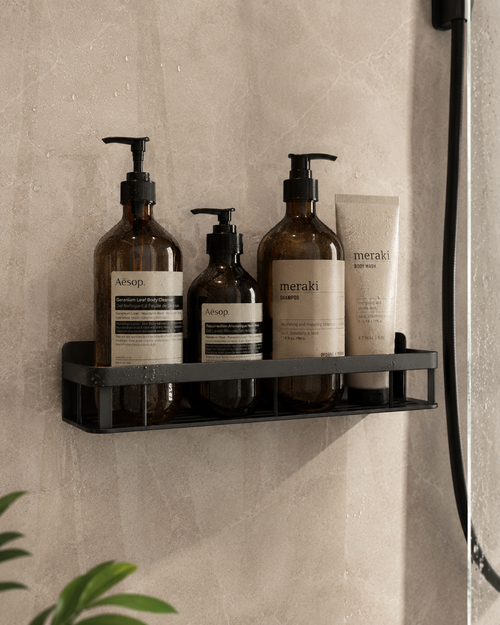 Étagère de douche murale adhésive sans perçage en acier inoxydable